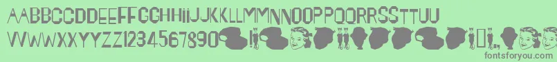 Maynard Font – Gray Fonts on Green Background