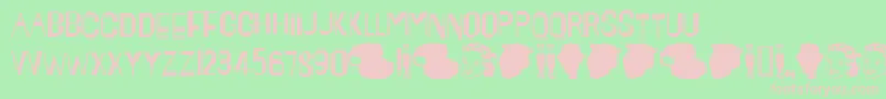 Maynard Font – Pink Fonts on Green Background