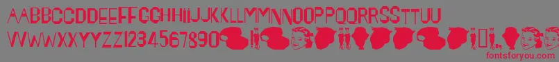 Maynard Font – Red Fonts on Gray Background