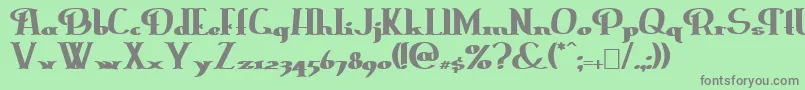 フォントErasmusinlineBold – 緑の背景に灰色の文字