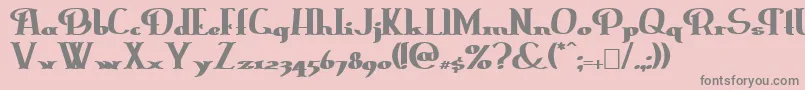 ErasmusinlineBold Font – Gray Fonts on Pink Background