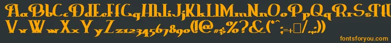 ErasmusinlineBold Font – Orange Fonts on Black Background