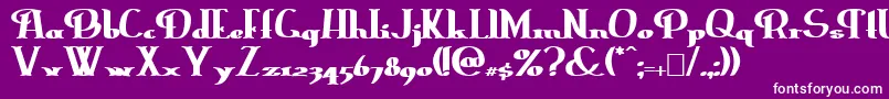 ErasmusinlineBold Font – White Fonts on Purple Background