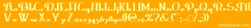 ErasmusinlineBold Font – Yellow Fonts on Orange Background