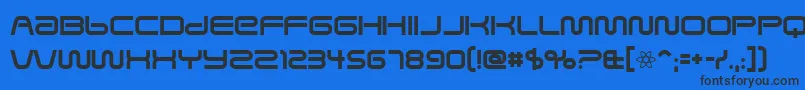 SavedByZero Font – Black Fonts on Blue Background