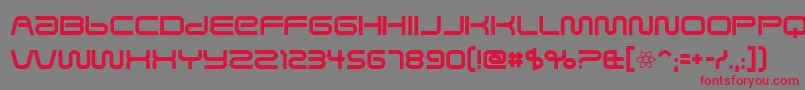 フォントSavedByZero – 赤い文字の灰色の背景