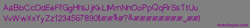 Шрифт Wildthang – фиолетовые шрифты на сером фоне