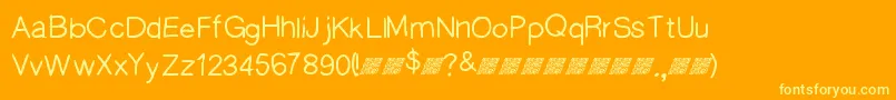 Wildthang Font – Yellow Fonts on Orange Background