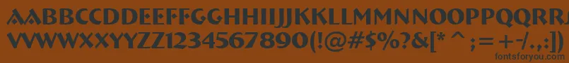 Шрифт BremenBdBtBold – чёрные шрифты на коричневом фоне