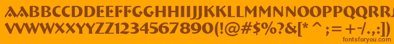 Шрифт BremenBdBtBold – коричневые шрифты на оранжевом фоне