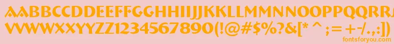 Шрифт BremenBdBtBold – оранжевые шрифты на розовом фоне