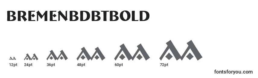 BremenBdBtBold Font Sizes