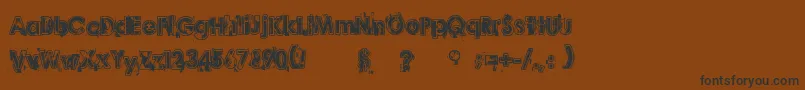 Desperado Font – Black Fonts on Brown Background