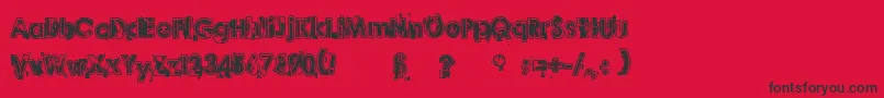 フォントDesperado – 赤い背景に黒い文字