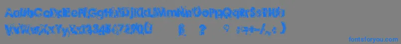 Desperado Font – Blue Fonts on Gray Background