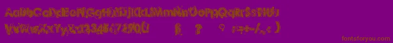 Desperado Font – Brown Fonts on Purple Background