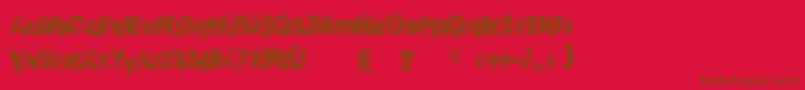 Desperado Font – Brown Fonts on Red Background