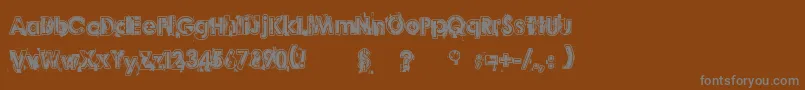 Desperado Font – Gray Fonts on Brown Background