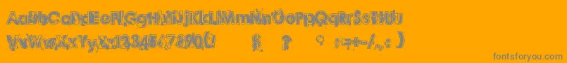 Desperado Font – Gray Fonts on Orange Background