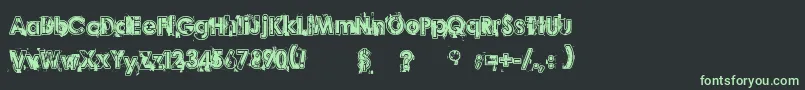 Desperado Font – Green Fonts on Black Background