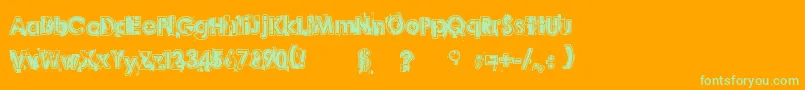 Desperado Font – Green Fonts on Orange Background