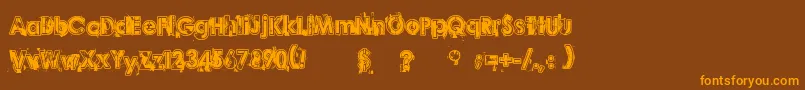 Desperado Font – Orange Fonts on Brown Background