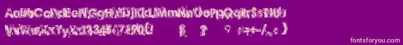 Desperado Font – Pink Fonts on Purple Background