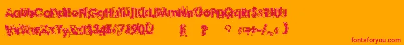 Desperado Font – Red Fonts on Orange Background