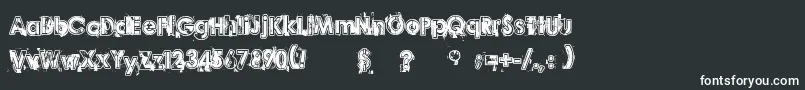 Шрифт Desperado – белые шрифты на чёрном фоне