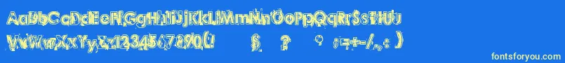 Desperado Font – Yellow Fonts on Blue Background