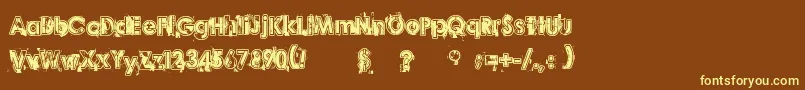 Desperado Font – Yellow Fonts on Brown Background