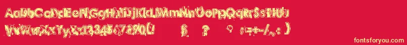 Desperado Font – Yellow Fonts on Red Background