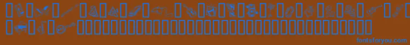 GeDecoMusic Font – Blue Fonts on Brown Background