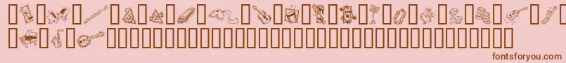 GeDecoMusic Font – Brown Fonts on Pink Background