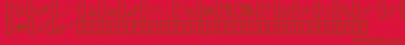 GeDecoMusic Font – Brown Fonts on Red Background