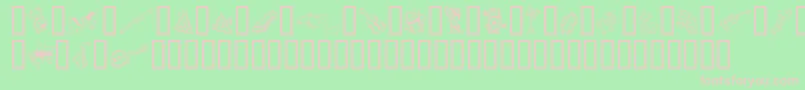 GeDecoMusic Font – Pink Fonts on Green Background