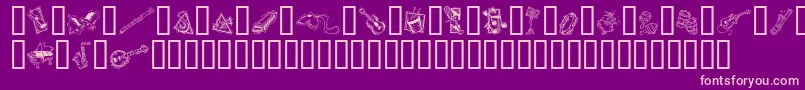 GeDecoMusic Font – Pink Fonts on Purple Background