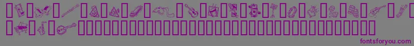 GeDecoMusic Font – Purple Fonts on Gray Background