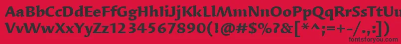 Шрифт SyndorItcBold – чёрные шрифты на красном фоне