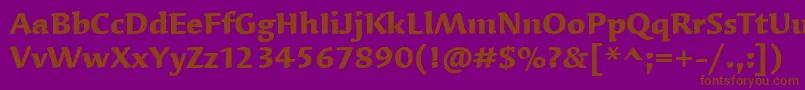 Шрифт SyndorItcBold – коричневые шрифты на фиолетовом фоне