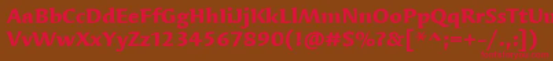 SyndorItcBold Font – Red Fonts on Brown Background