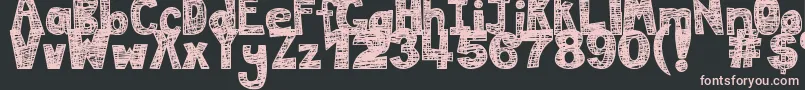 Więcej informacji o czcionce DjbMessInMyHead Czcionka DjbMessInMyHead – różowe czcionki na czarnym tle