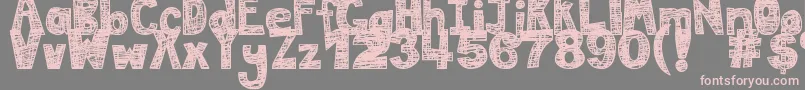 DjbMessInMyHead Font – Pink Fonts on Gray Background