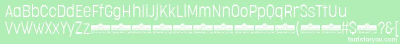 CocogooseCondensedUltralightTrial Font – White Fonts on Green Background