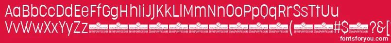 CocogooseCondensedUltralightTrial Font – White Fonts on Red Background