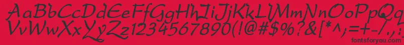 DfdroBi Font – Black Fonts on Red Background