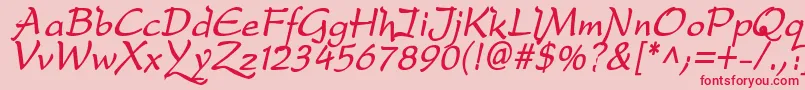 DfdroBi Font – Red Fonts on Pink Background