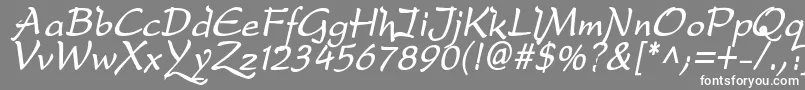 フォントDfdroBi – 灰色の背景に白い文字