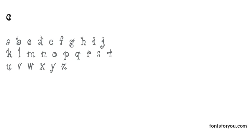 A fonte Cffredostyle – alfabeto, números, caracteres especiais