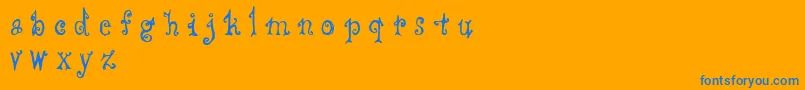 Cffredostyle Font – Blue Fonts on Orange Background